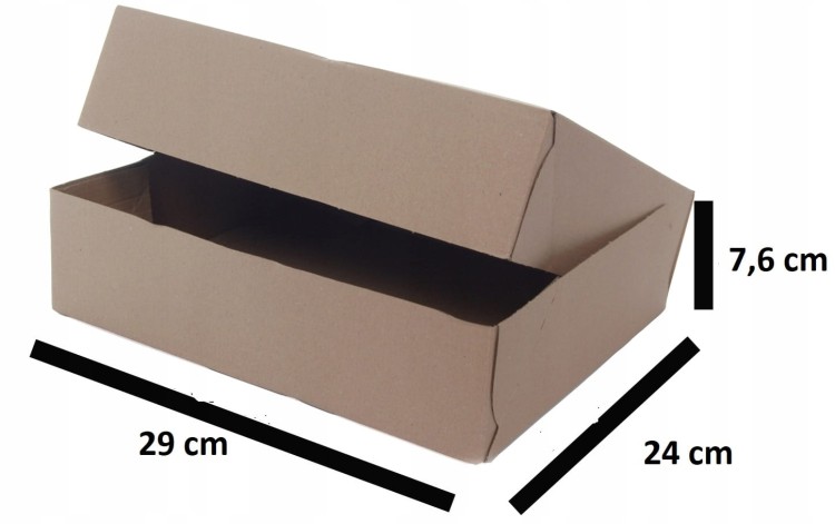 Pudełka Fasonowe Kartonowe 290 x 240 x 76 mm | 10 szt. | Brązowe - Kartony wysyłkowe do paczkomatu