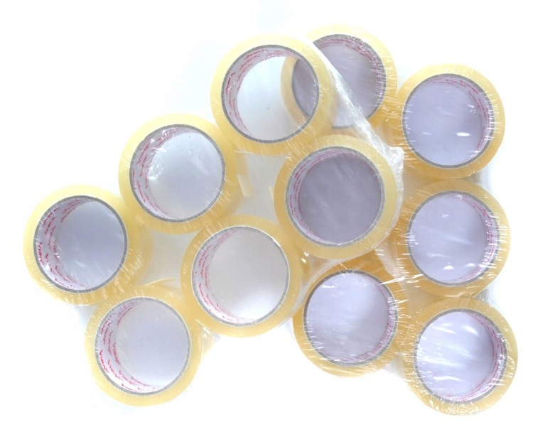 TAŚMA Pakowa VIBAC 48 mm x 60 m | 48x66y | Transparentna | Solvent Kauczuk - Mocna taśma klejąca do kartonów i pakowania