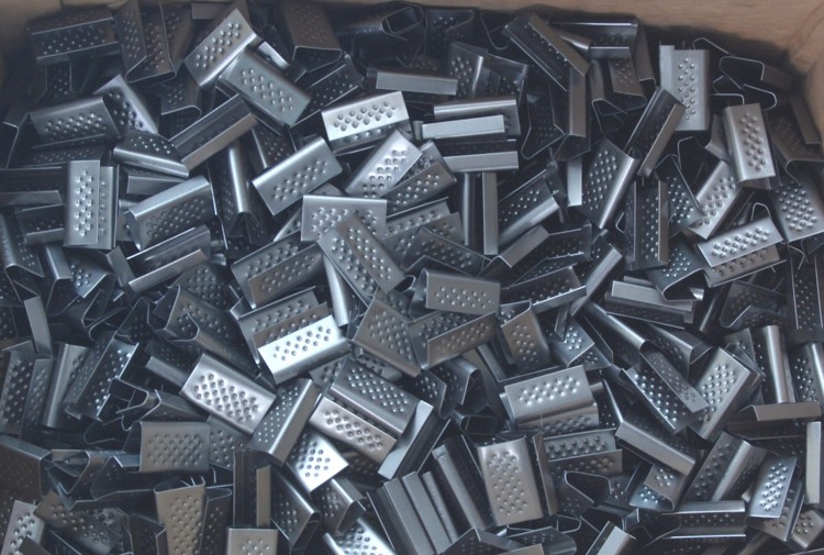 Zapinki Blaszane Metalowe 19 mm | 2000 szt. | Srebrne - Spinki do taśm PP i PET