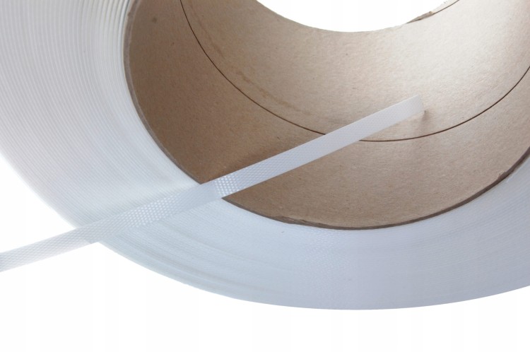 Taśma PP Spinająca 19 mm x 0,90 mm x 1100 m | Biała | Mocna - Taśma polipropylenowa do bandowania palet