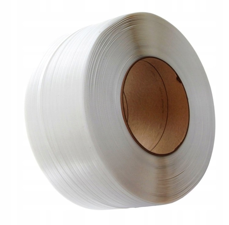 Taśma PP Spinająca 12 mm x 0,80 mm x 1800 m | Biała | Mocna - Taśma polipropylenowa do bandowania