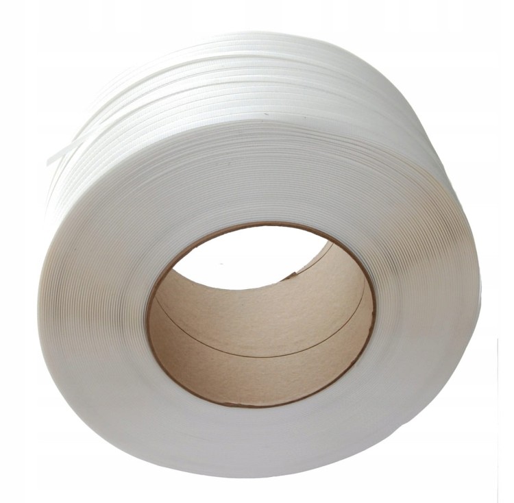 Taśma PP Spinająca 16 mm x 0,80 mm x 1500 m | Biała | Mocna - Taśma polipropylenowa do bandowania palet