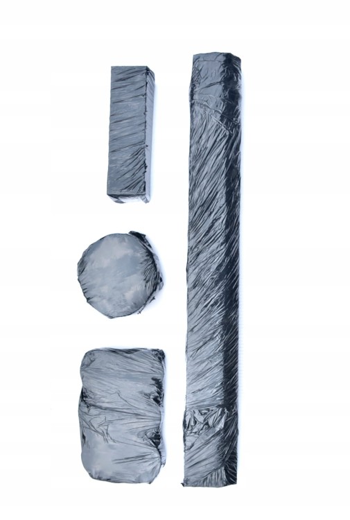 FOLIA Stretch 10 cm | 0,25 KG | 23 µm | Czarna Kryjąca - Strecz Mini Rap MOCNY 10cm
