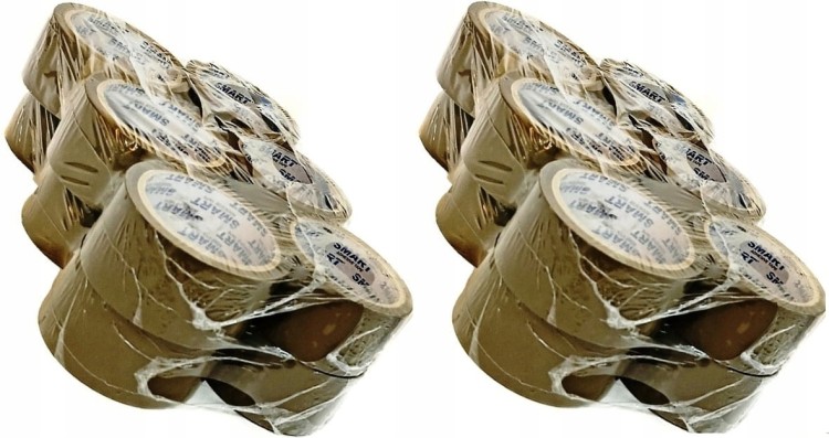 TAŚMA Pakowa SMART 48 mm x 54 m | 48x60y | Brązowa | Akryl | 36 szt. / 1 karton - Zestaw taśm klejących do kartonów i pakowania