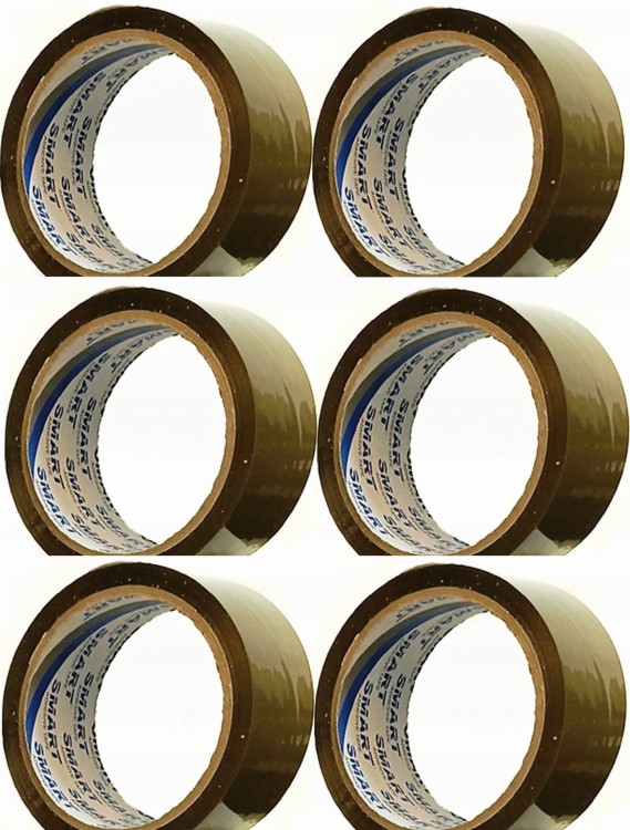 TAŚMA Pakowa SMART 48 mm x 54 m | 48x60y | Brązowa | Akryl | 36 szt. / 1 karton - Zestaw taśm klejących do kartonów i pakowania