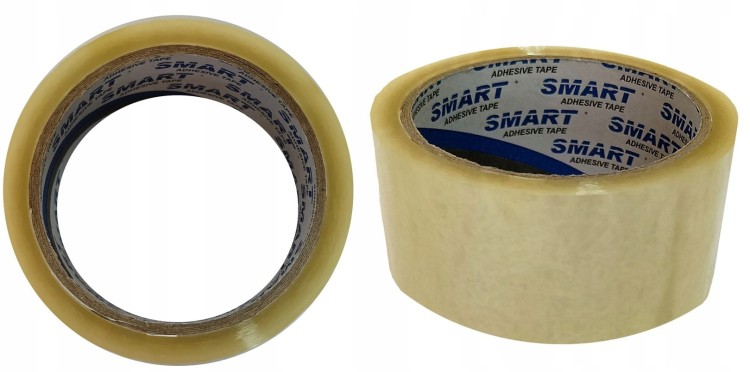 TAŚMA Pakowa SMART 48 mm x 54 m | 48x60y | Transparentna | Akryl | 36 szt. / 1 karton - Zestaw taśm klejących do kartonów i pakowania