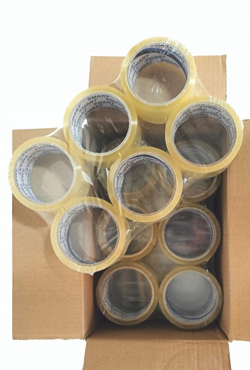 TAŚMA Pakowa SMART 48 mm x 54 m | 48x60y | Transparentna | Akryl - Taśma klejąca do kartonów i pakowania